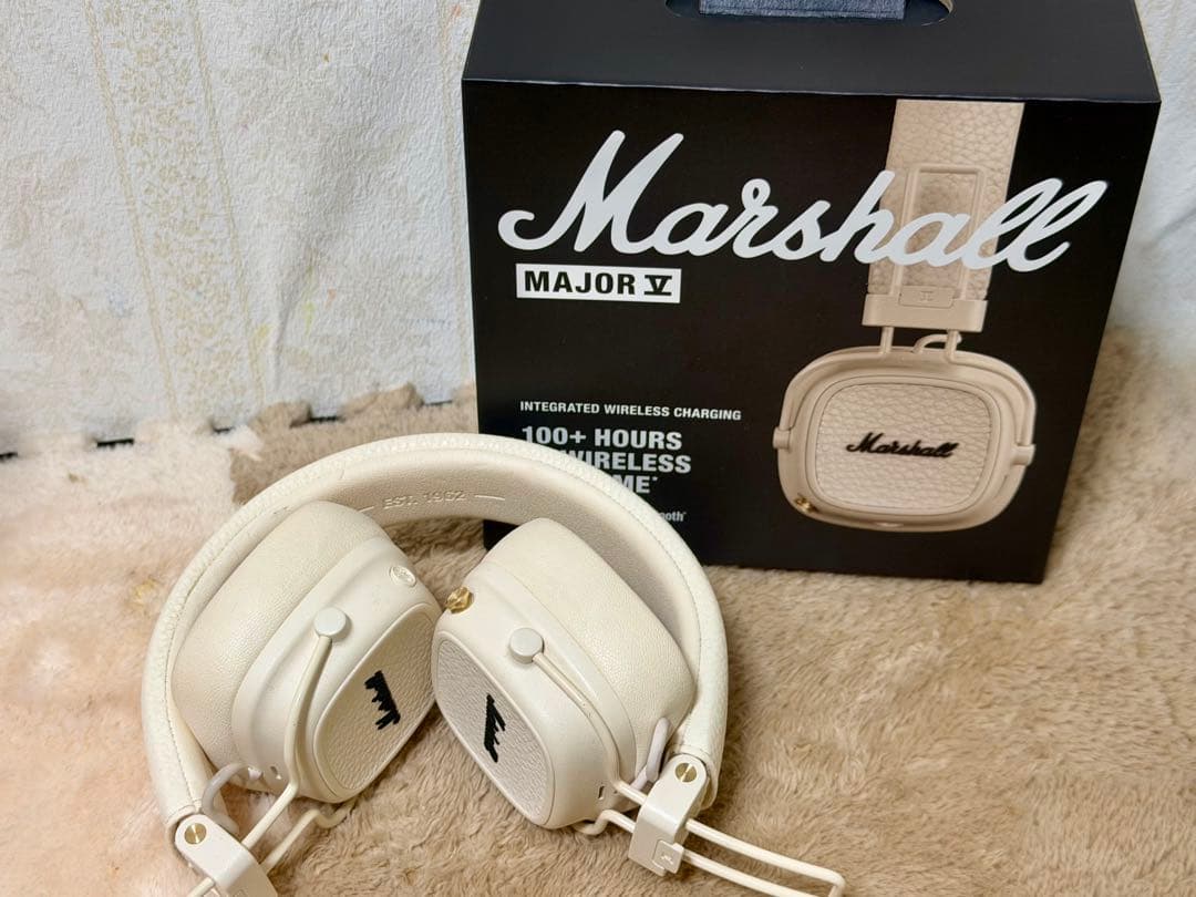 Marshall Major V Ⅱワイヤレスヘッドフォン ホワイト