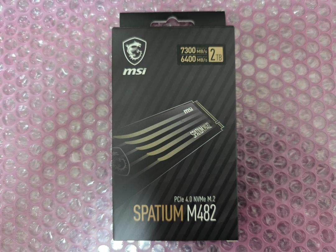 内蔵型SSD MSI SPATIUM M482 PCIe 4.0 NVMe M.2 2TB