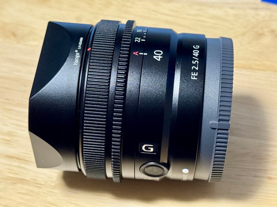 【極美品】SEL40F25G 40mm F2.5G ZXII メタルフード