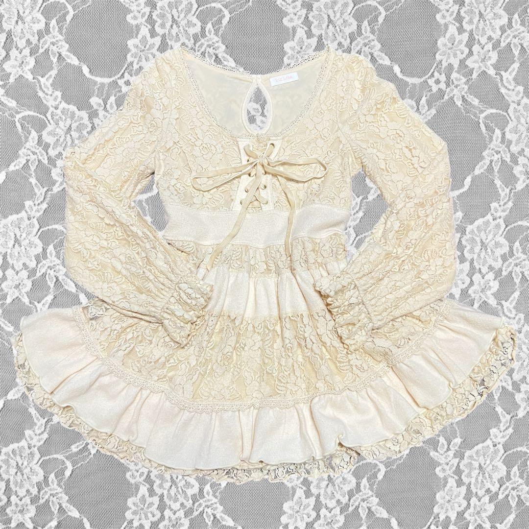希少 LIZLISA レースミニワンピ 姫ギャル フェアリーグランジ 当時品