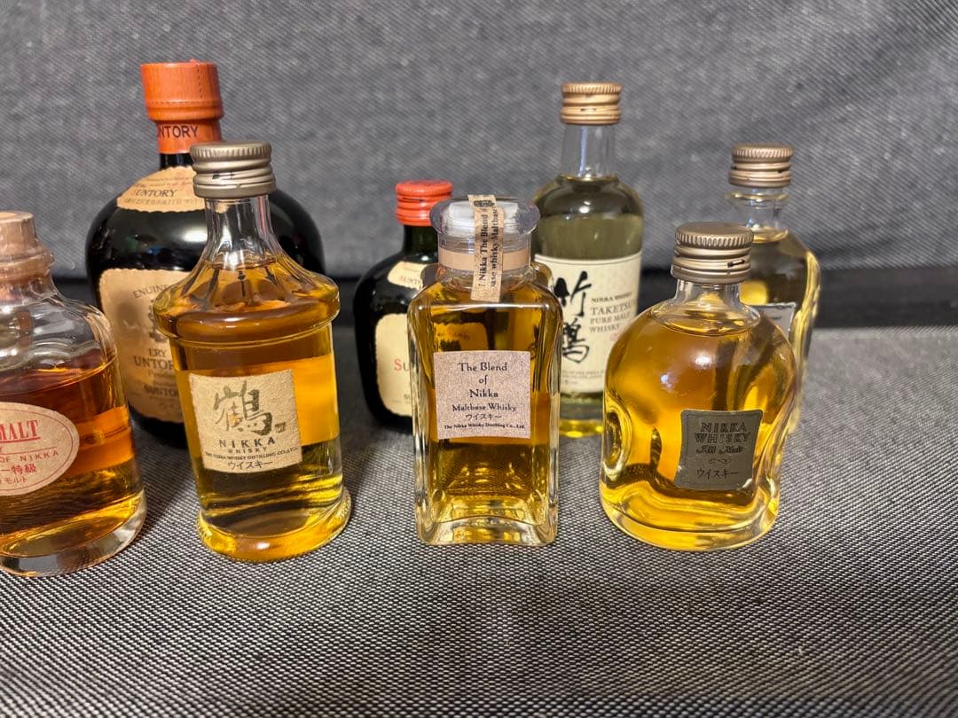 ニッカウヰスキー　鶴　ピュアモルトなど　ウイスキー古酒　ミニボトル　10本セット