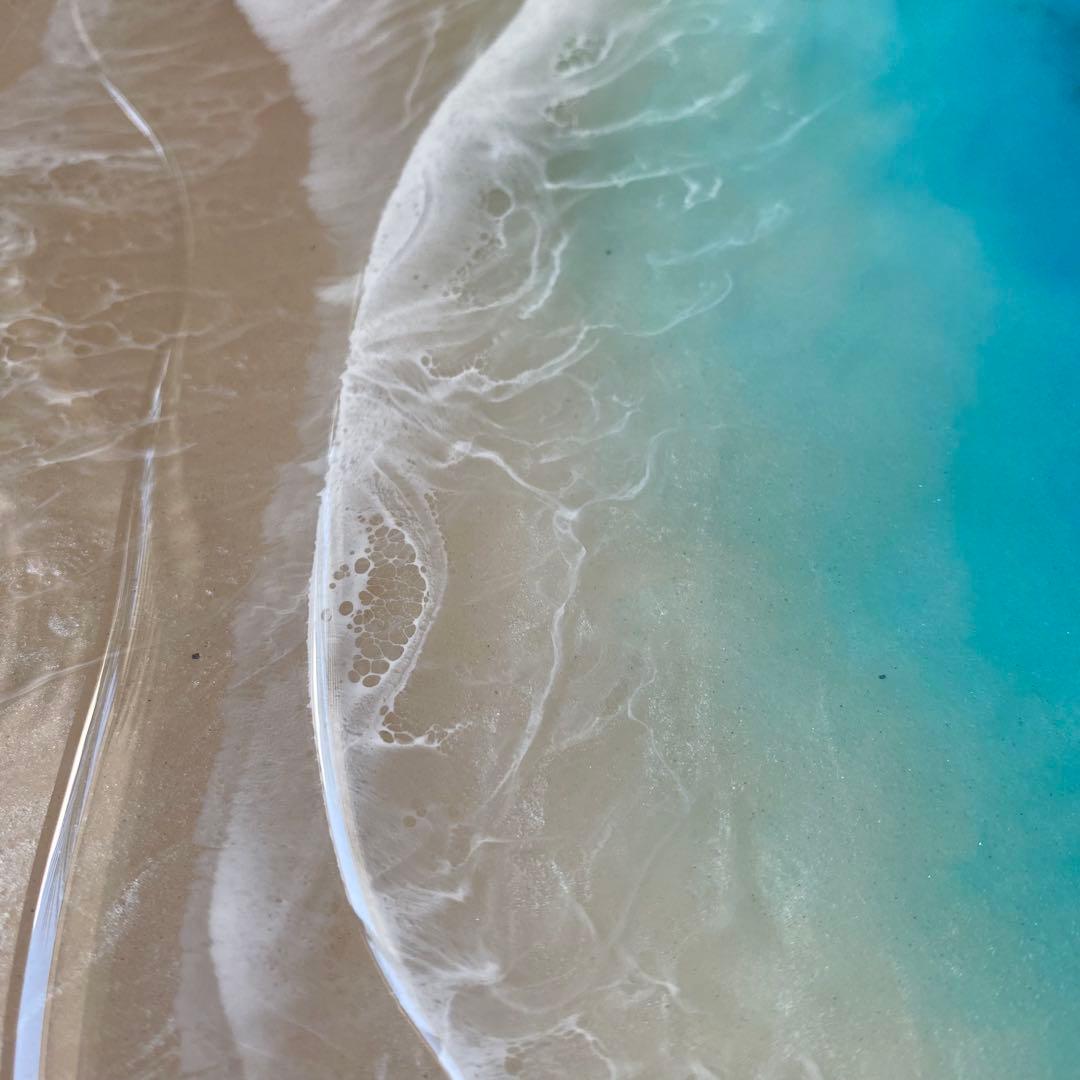 レジンアート　2連パネル　ウェットサンドシリーズ　海アート　オーシャンパネル