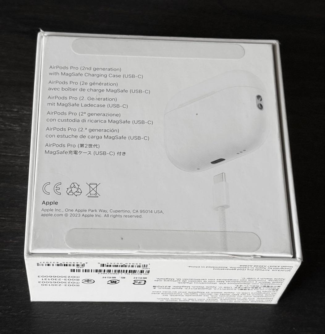 未使用に近い　保証付　2025年1月購入　AirPods Pro 2 USB-C