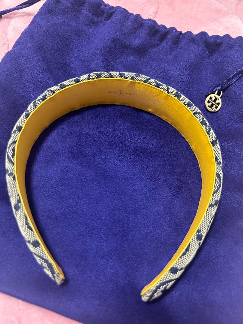 トリーバーチ ヘアバンド ネイビー系 N15003N