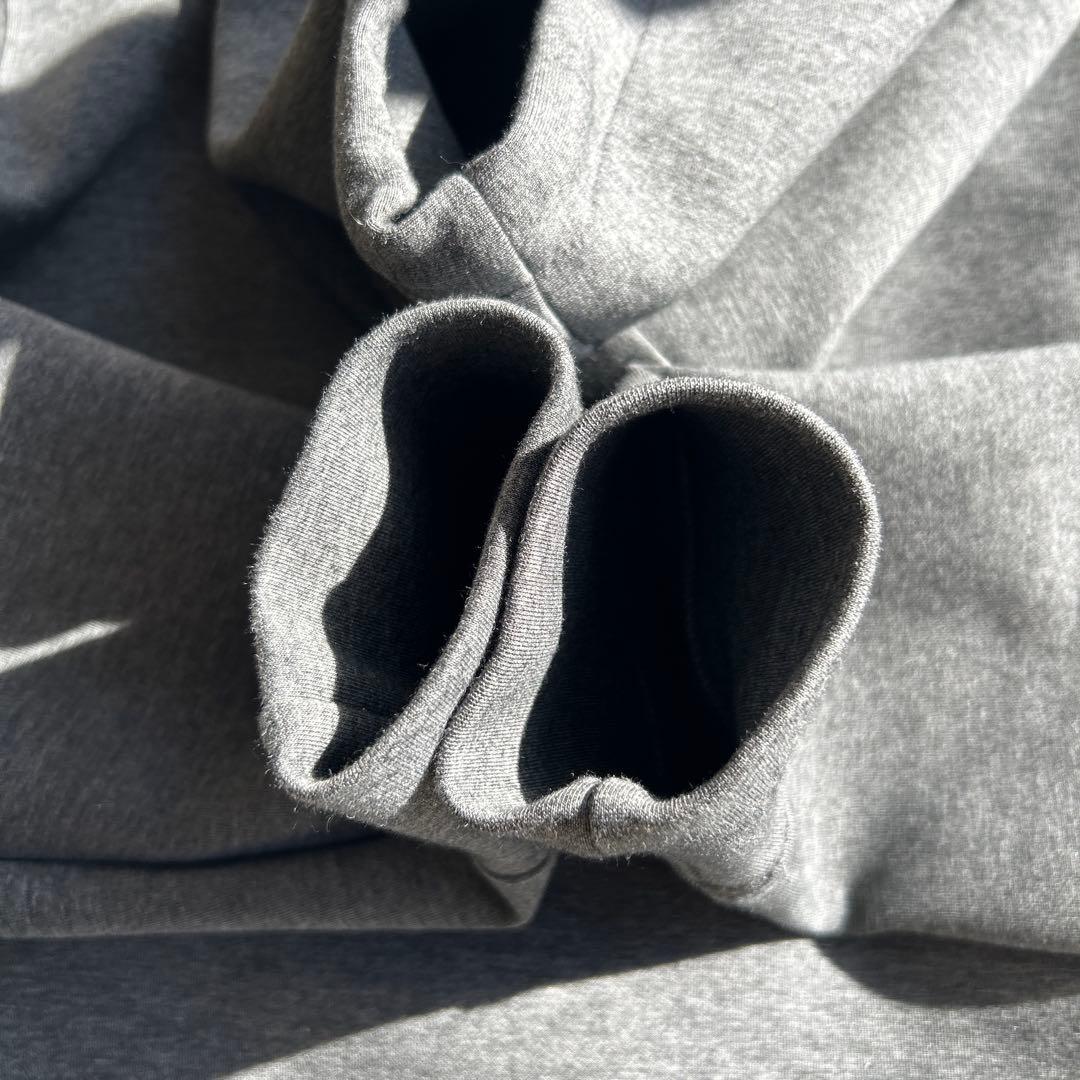 極美品✨スピックアンドスパン ストレッチジップフードパーカー グレー 25AW