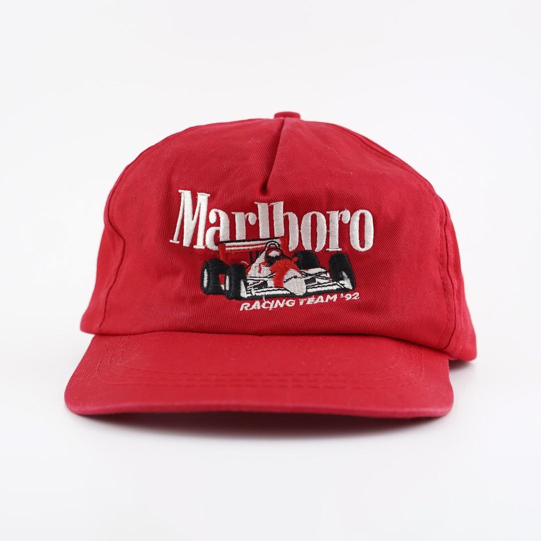 Marlboro マルボロ 帽子 キャップ ロゴ 刺繍 90s 赤 18397
