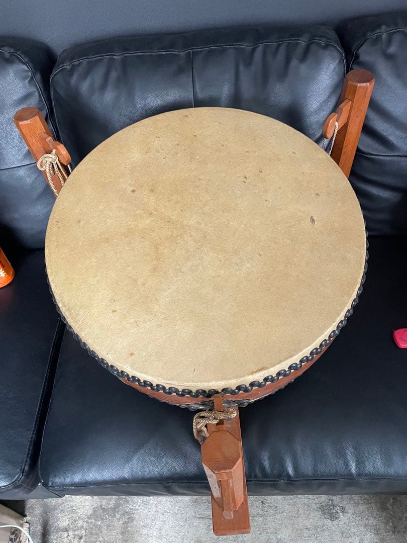 ⭐︎和太鼓 平太鼓　極上等　　43cm 厚さ20cm 台座セット打楽器