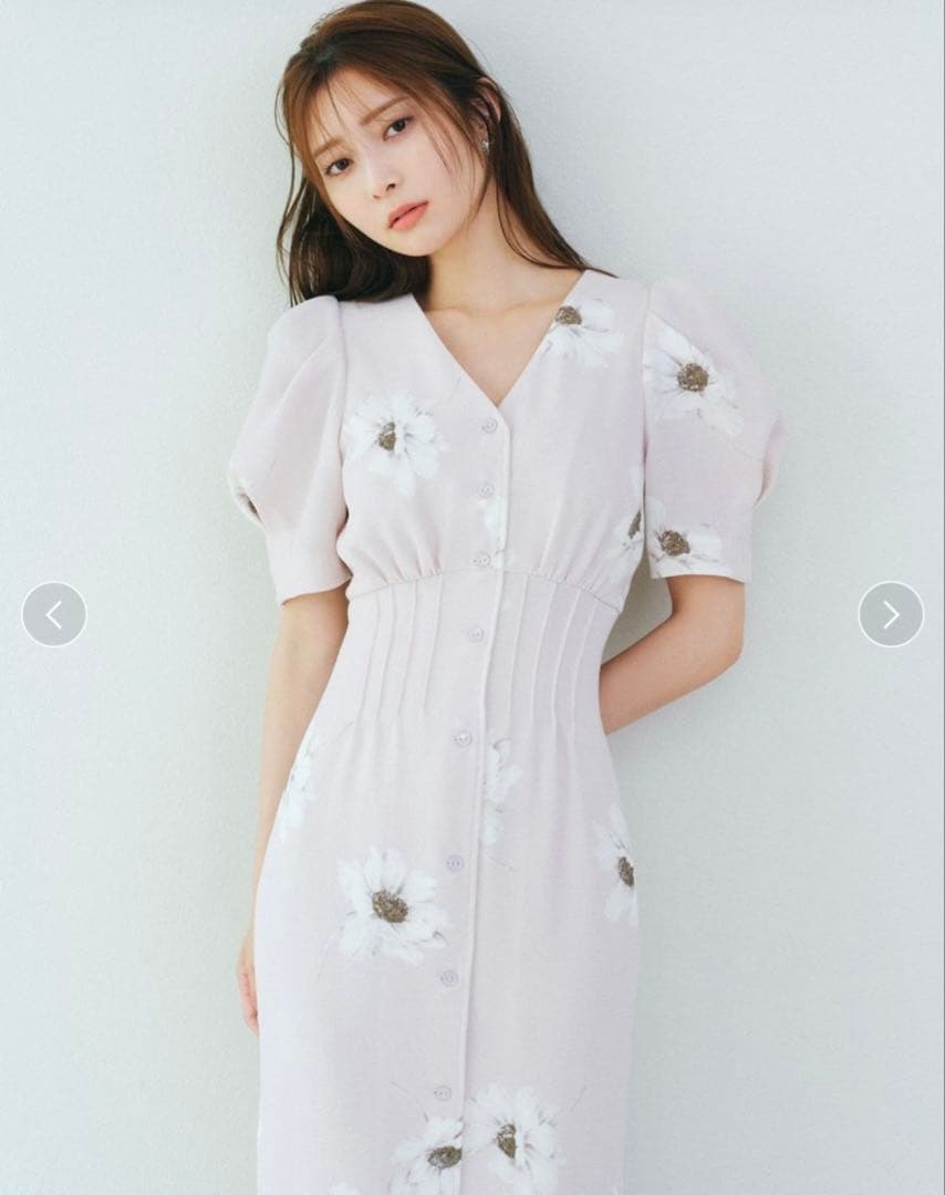 SNIDEL【FLOWER COLLECTION】プリントタイトワンピース