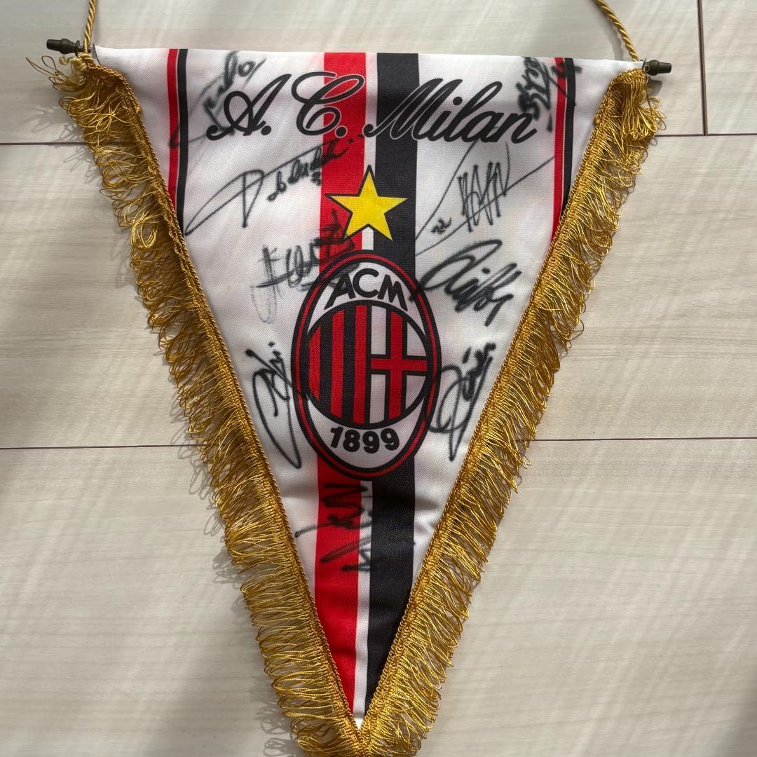 最終特価 ACミラン直筆サイン入り 超希少ペナント04/05 直筆サイン