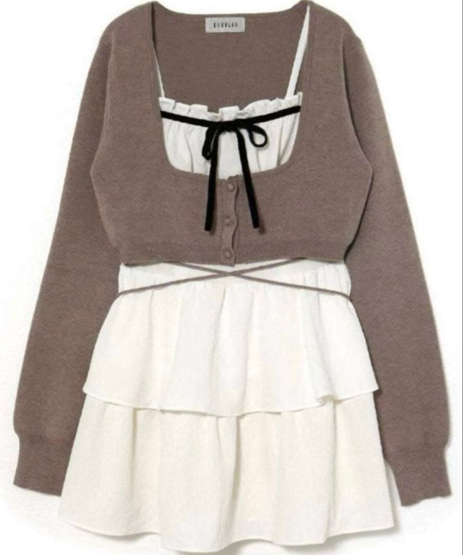 bubbles レイヤード ティアードワンピース