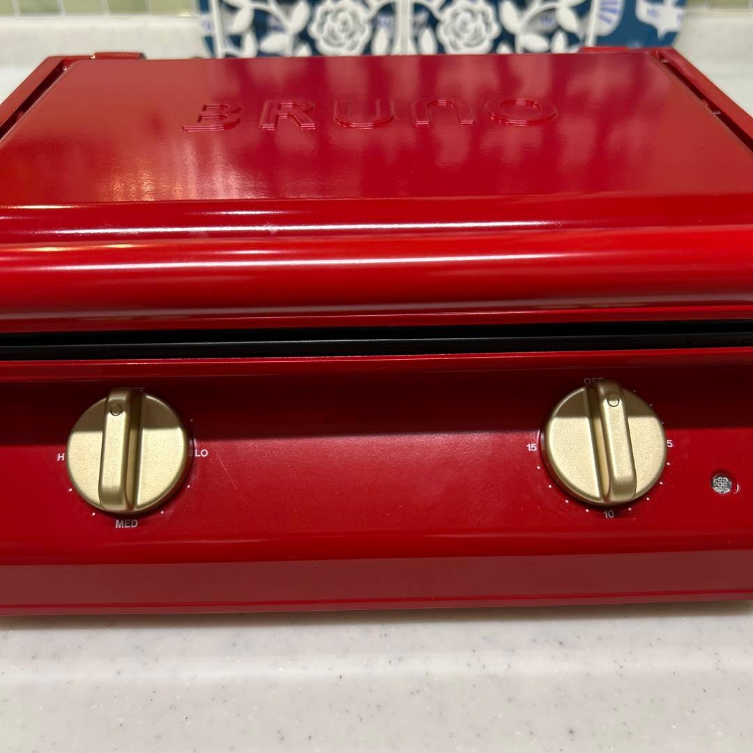 BRUNOグリルサンドメーカー　ダブル　レッド