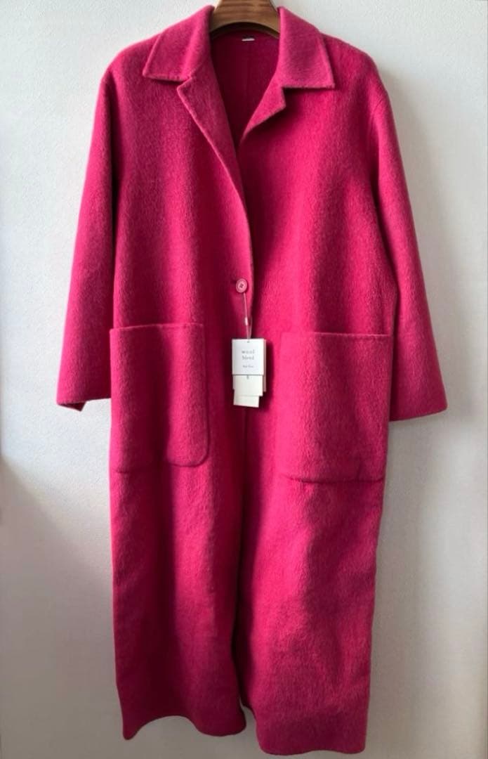 《新品タグ付き》ミラオーウェン 接結シャギーリーンシルエットコート