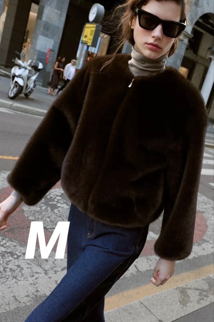 ZARA ザラ フェイクファーボンバージャケット M