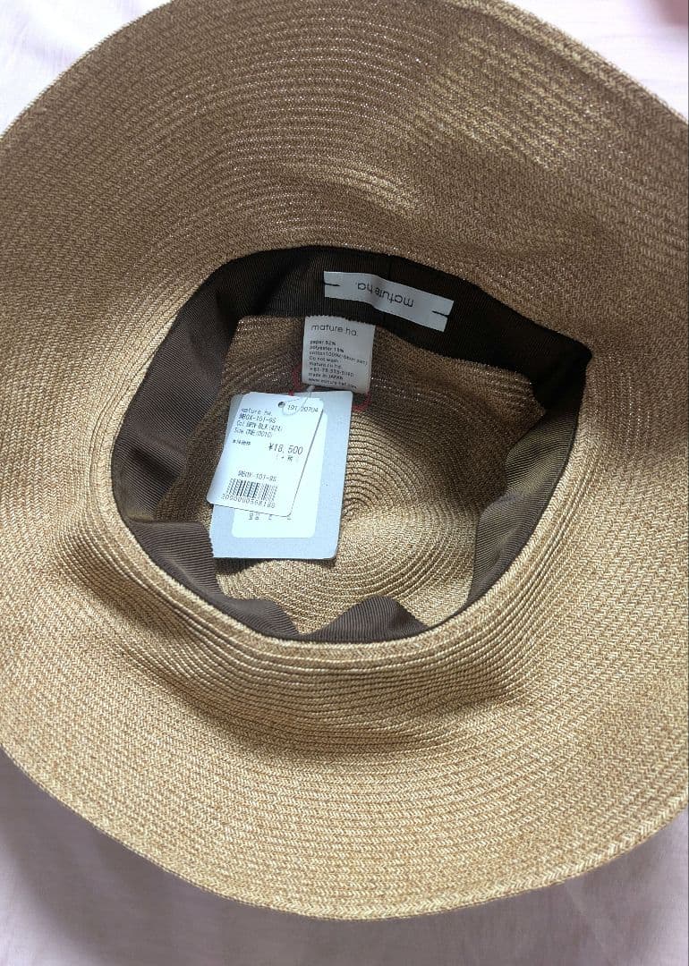 T　新品タグ付き　mature ha. BOXED HAT つば幅11cm