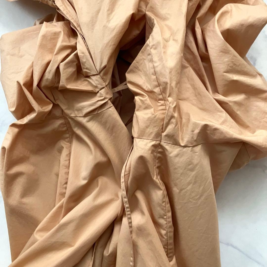 カレンソロジー　コットンドロストスリーブワンピース　マキシ丈　Vネック