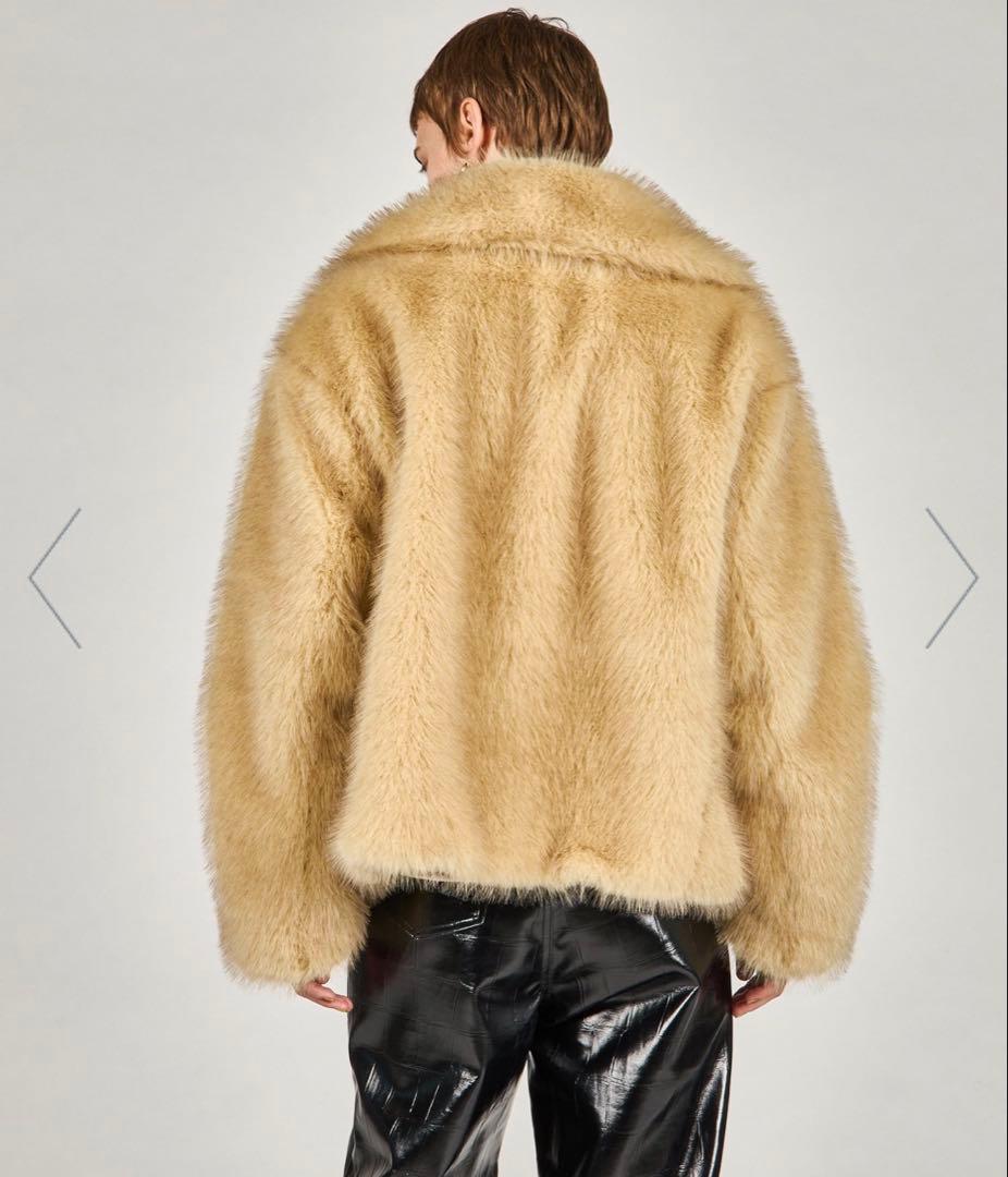 prank project フェイクファーショートコート