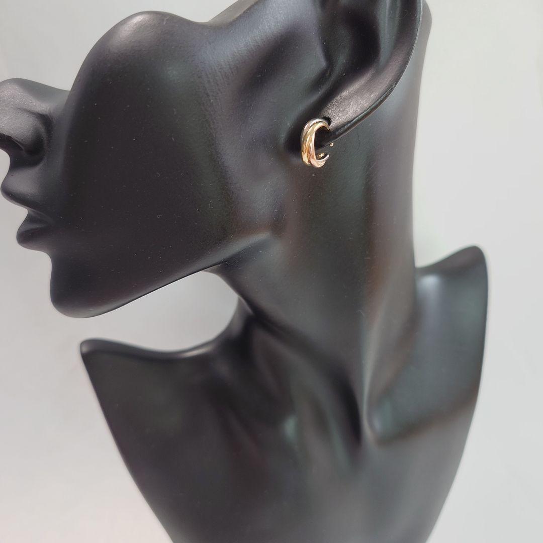 【磨き済み】カルティエ トリニティ フープ ピアス 片耳用 6460