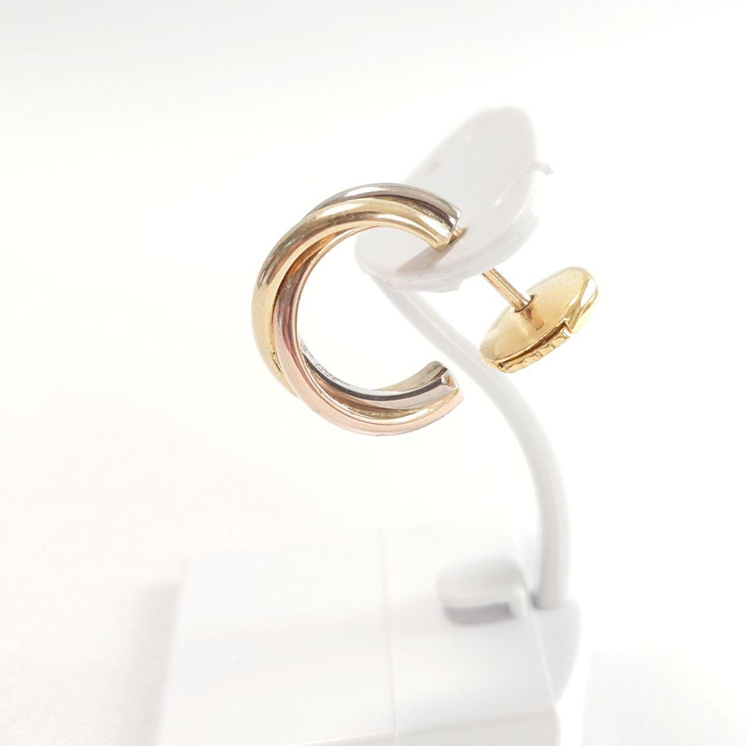 【磨き済み】カルティエ トリニティ フープ ピアス 片耳用 6460