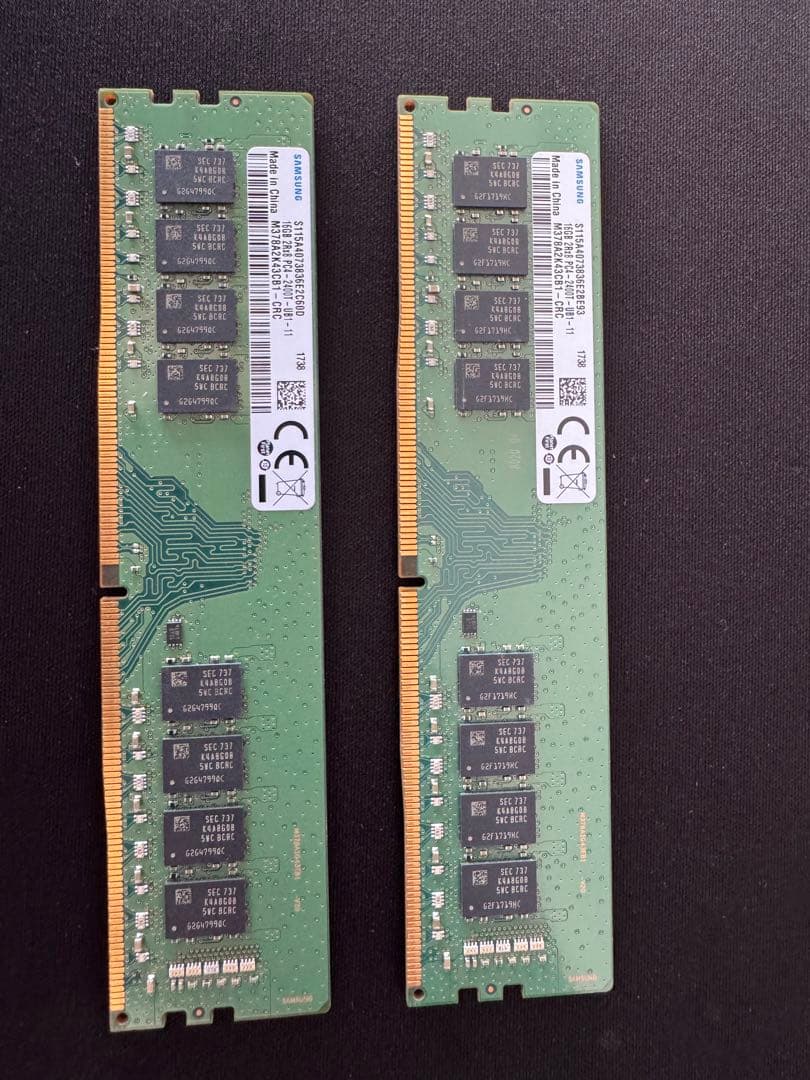 32GB（16GBx2枚）✨ SAMSUNG DDR4-2400 メモリ