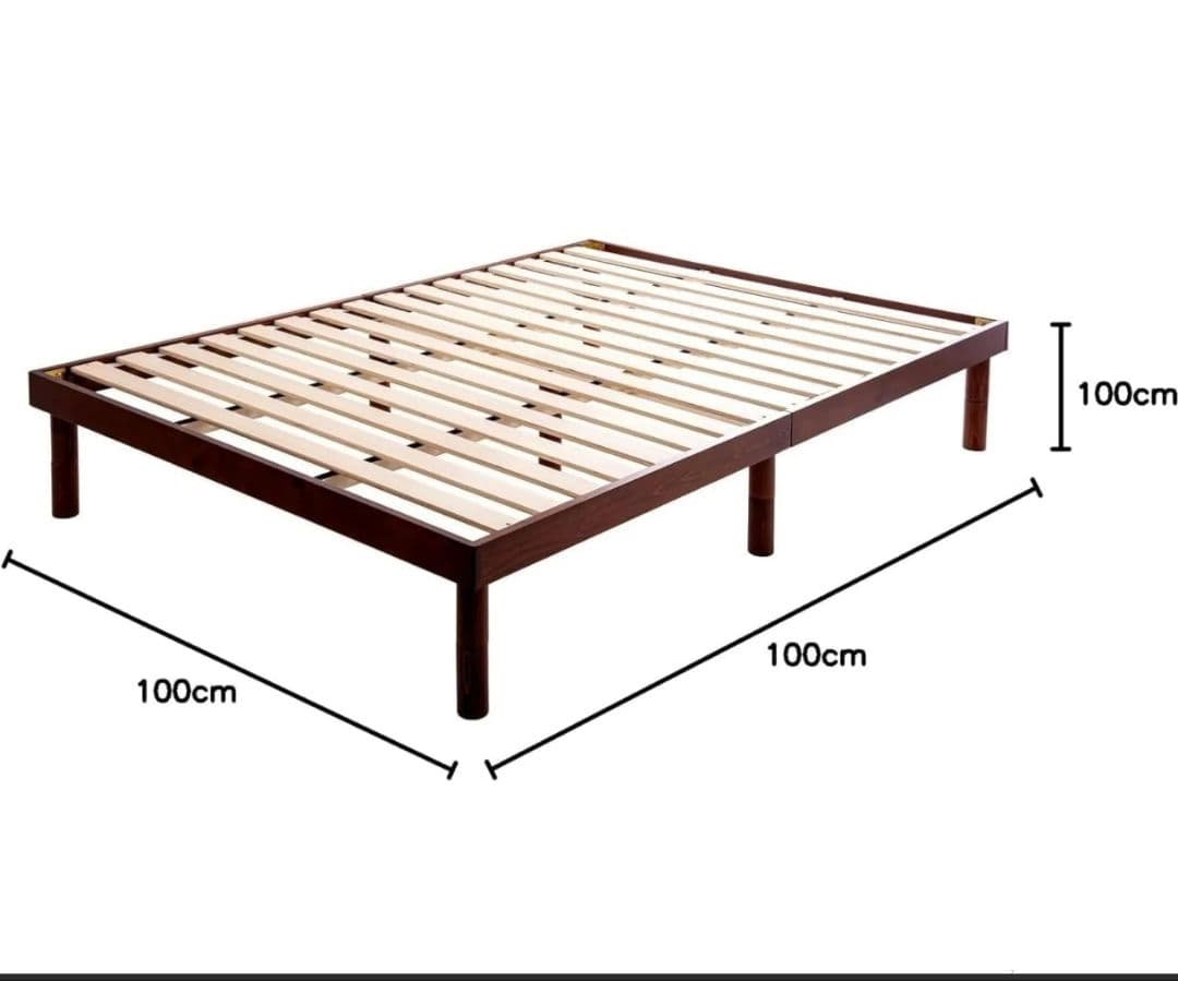 タンスのゲン ベッド ダブル ブラウン