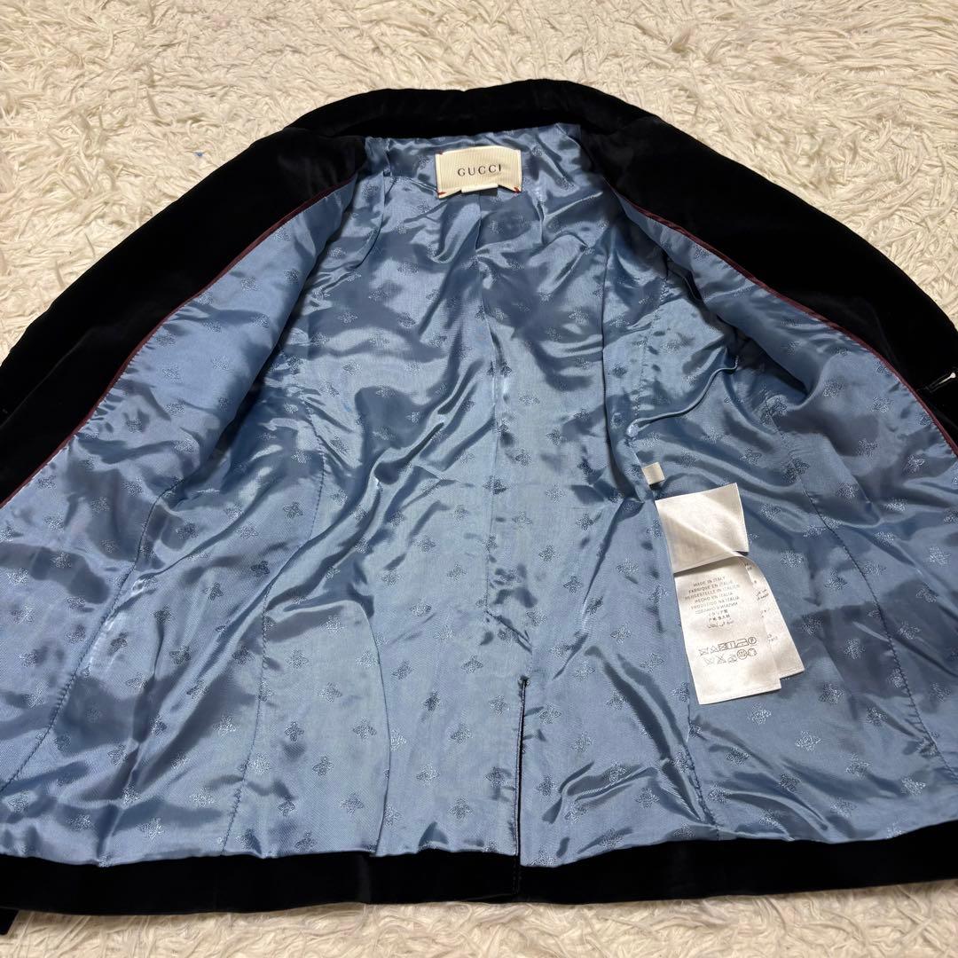 希少 現行 GUCCI ベロア セットアップ スーツ フォーマル ブラック 6