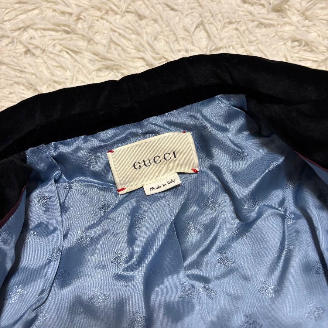 希少 現行 GUCCI ベロア セットアップ スーツ フォーマル ブラック 6