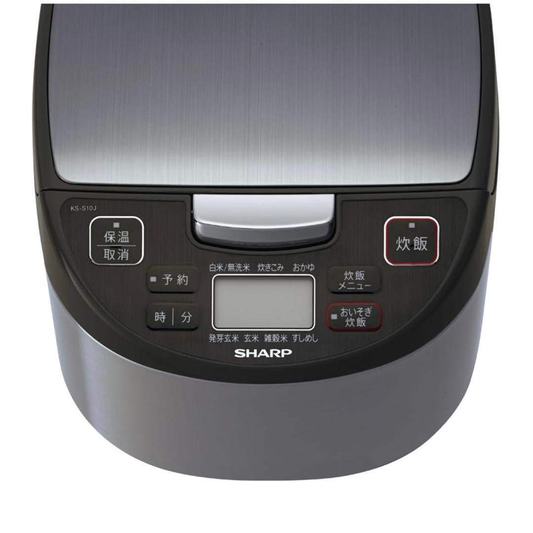 シャープ 5.5合炊き ジャー炊飯器 KS-S10J-S シルバー