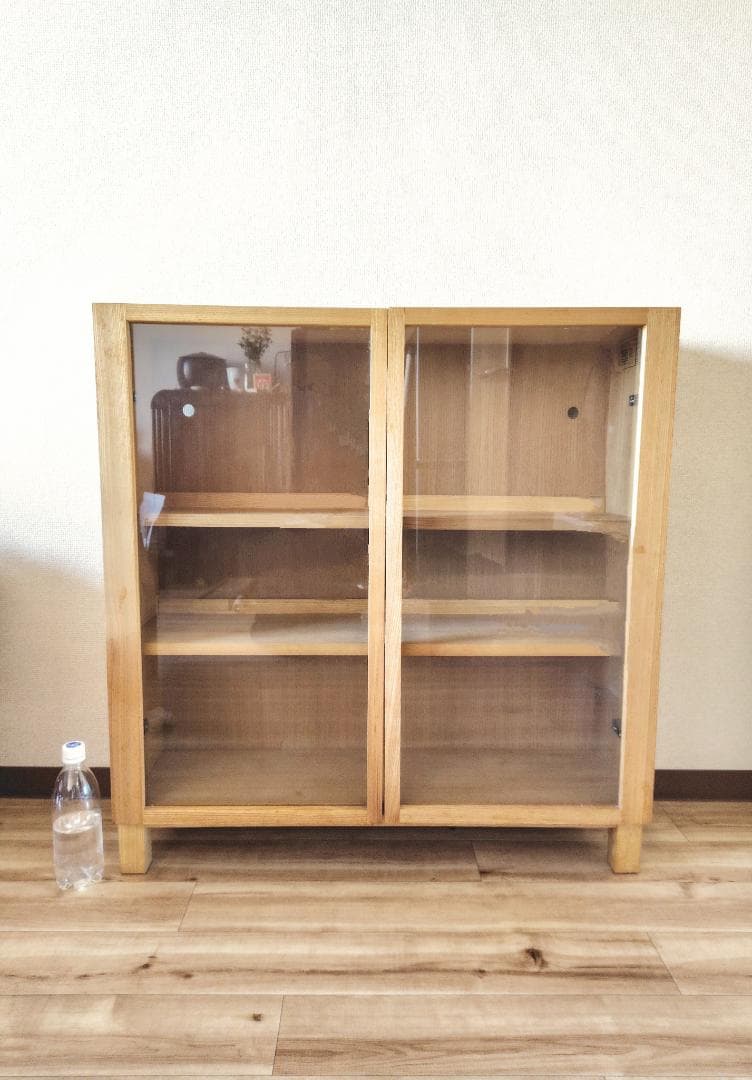 【無印良品】木製ガラス扉キャビネット