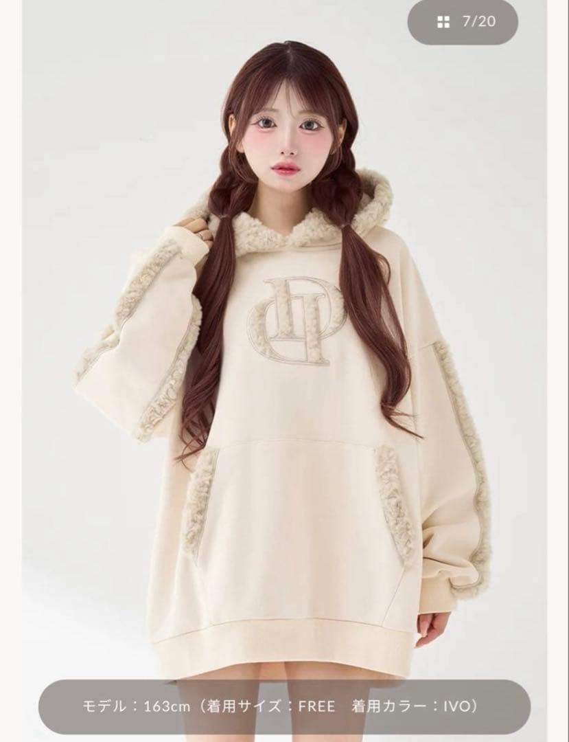 Darich DDボアスウェットフーディー IVO