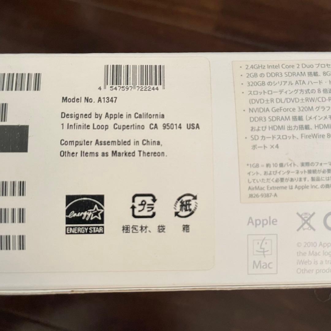Apple Mac Mini A1347 SSD128G メモリ8G換装