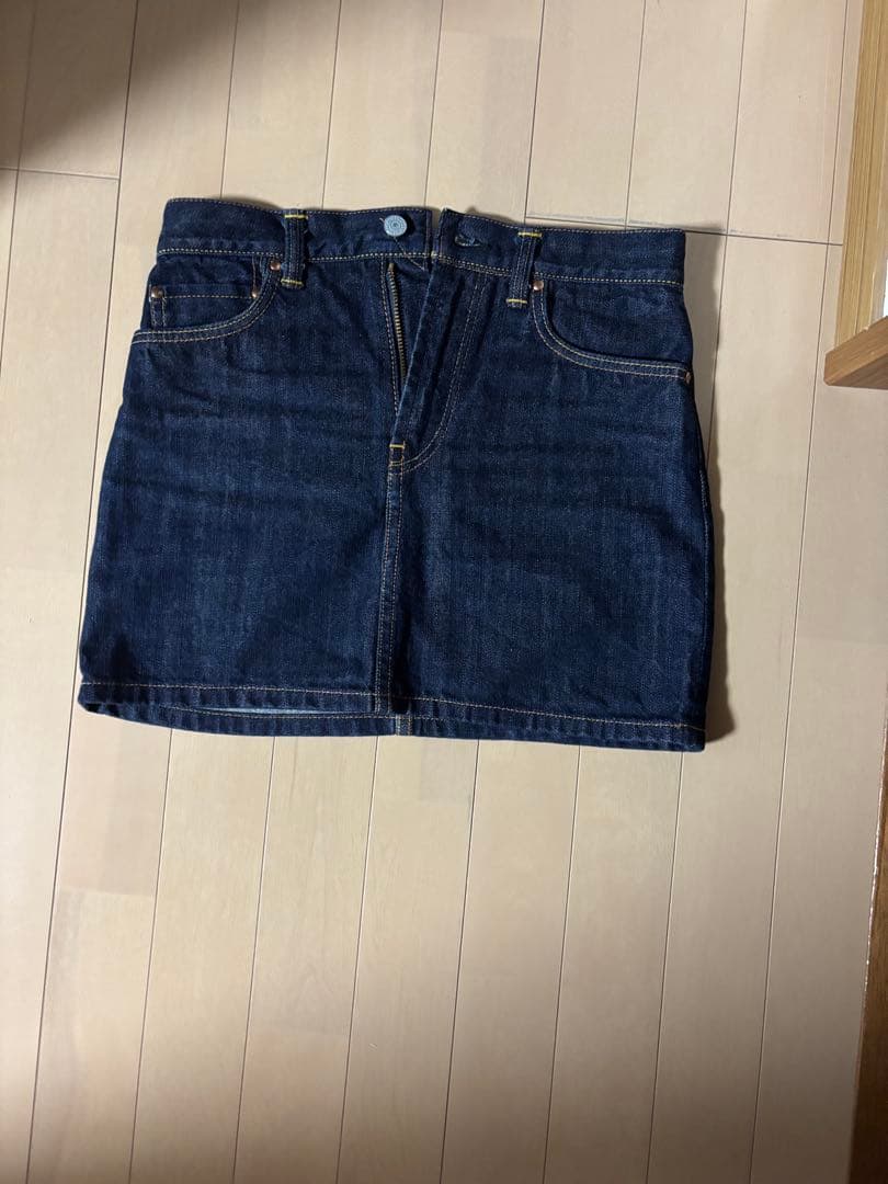 evisu ハート刺繍ミニスカート