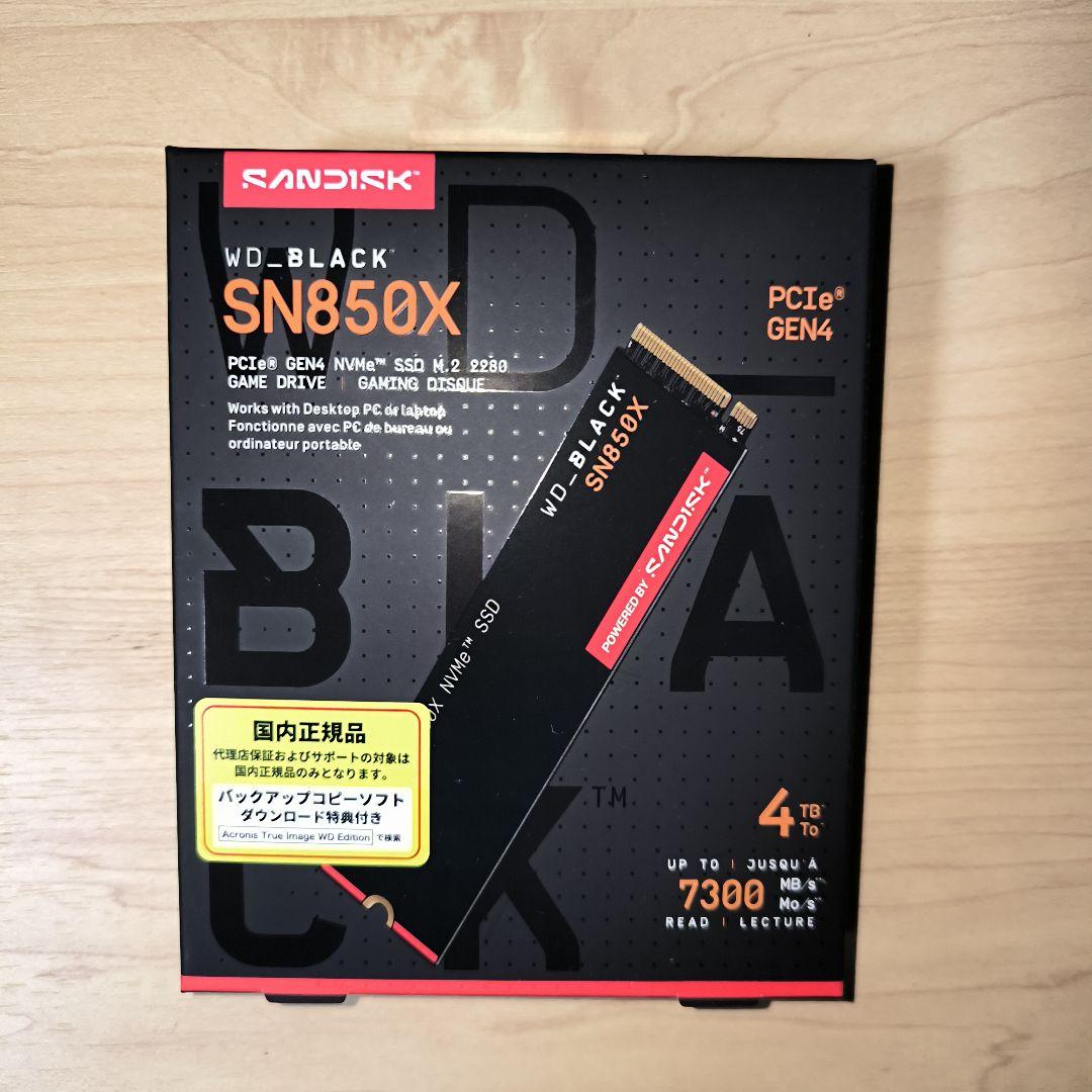 内蔵型SSD SANDISK WD-BLACK SN850X 4TB