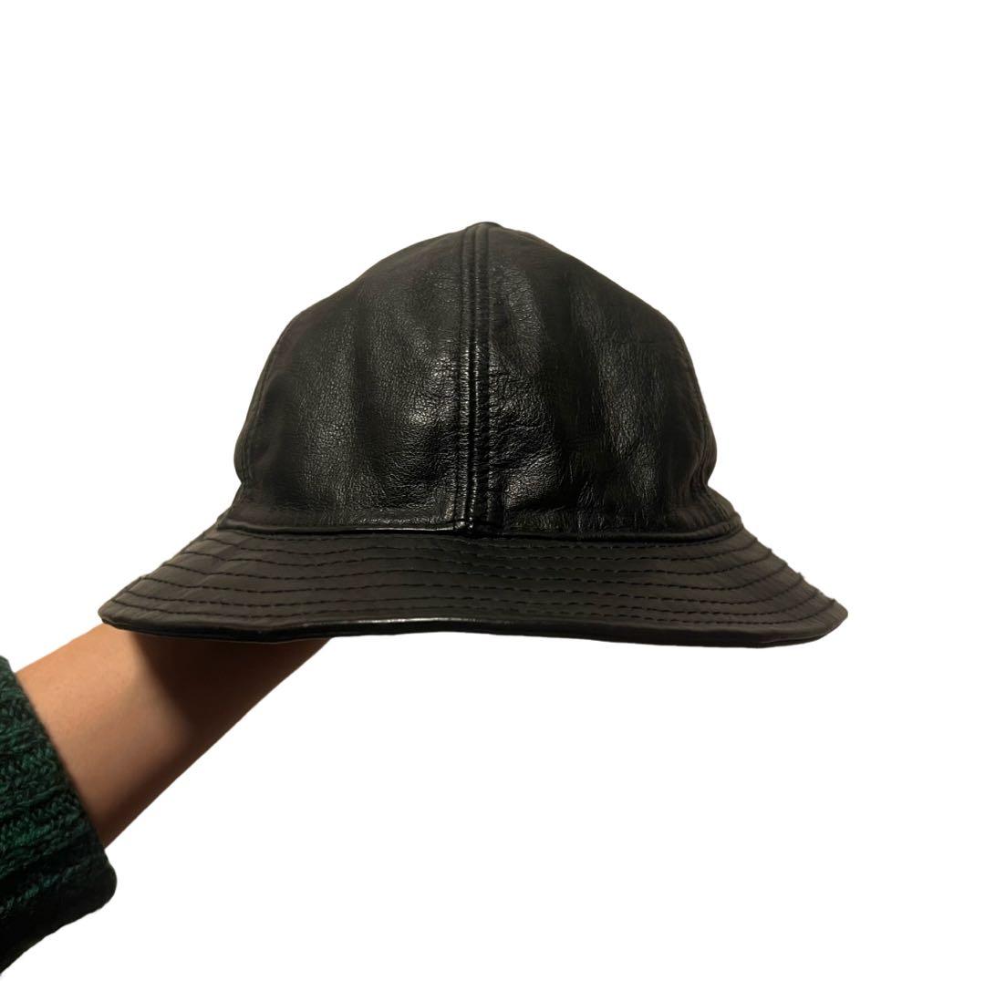 USA製 NEW YORK HAT leather bucket hat