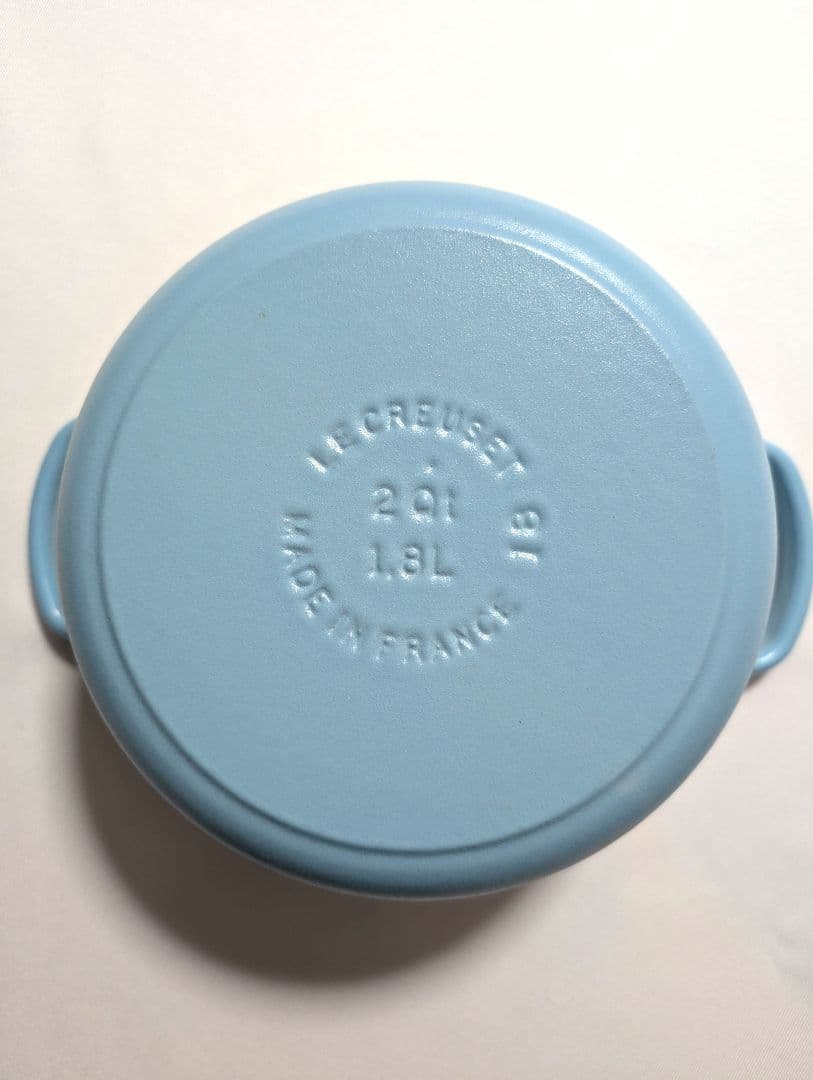 ★極美品★ル・クルーゼ ココットロンド　鍋 シュガーブルー 18cm