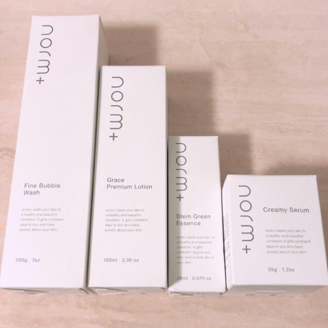 ☆未使用☆ norm+ ノームプラス 化粧水 クリーム 美容液 洗顔料 ４点