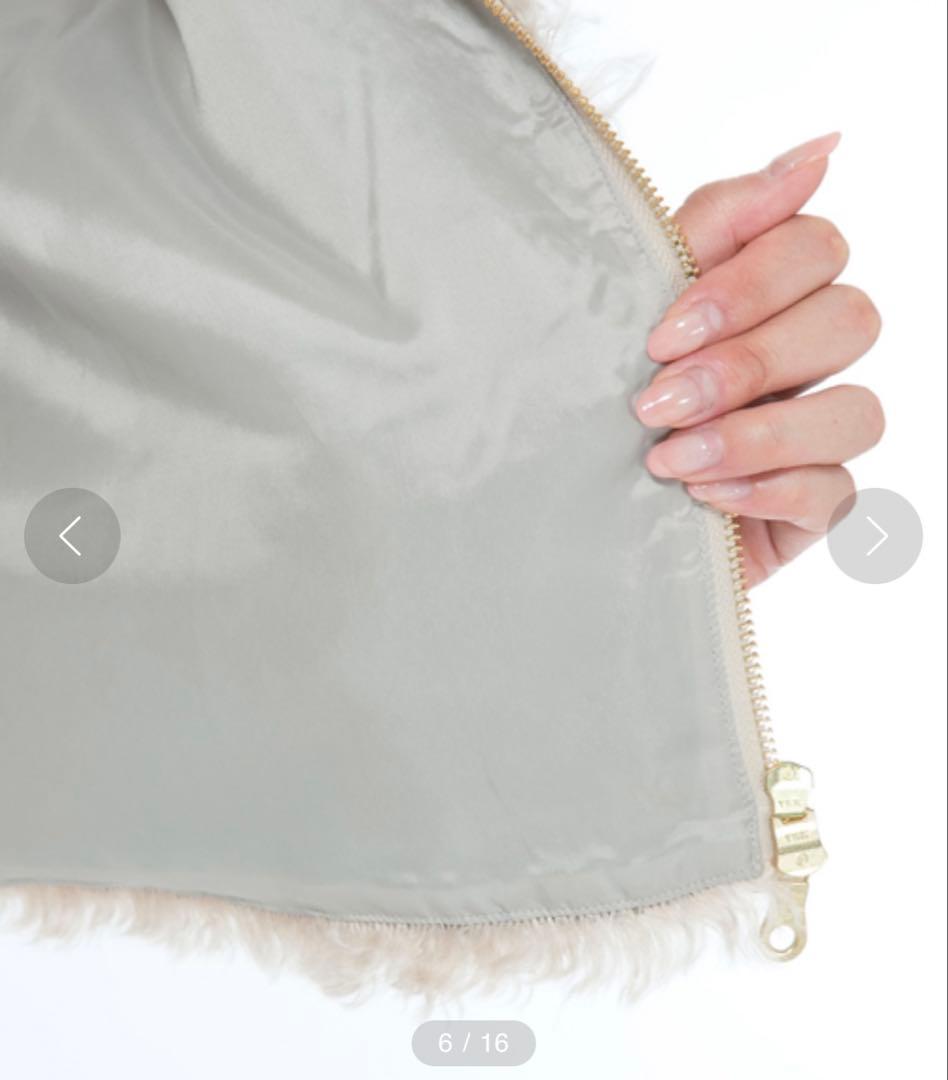 自由区 テディファー コンビ ニット カーディガン 異素材 モヘヤ　38