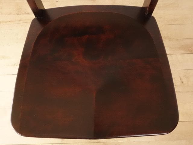 北海道民芸家具　HM645　ラダーバックチェア　再塗装済　USED