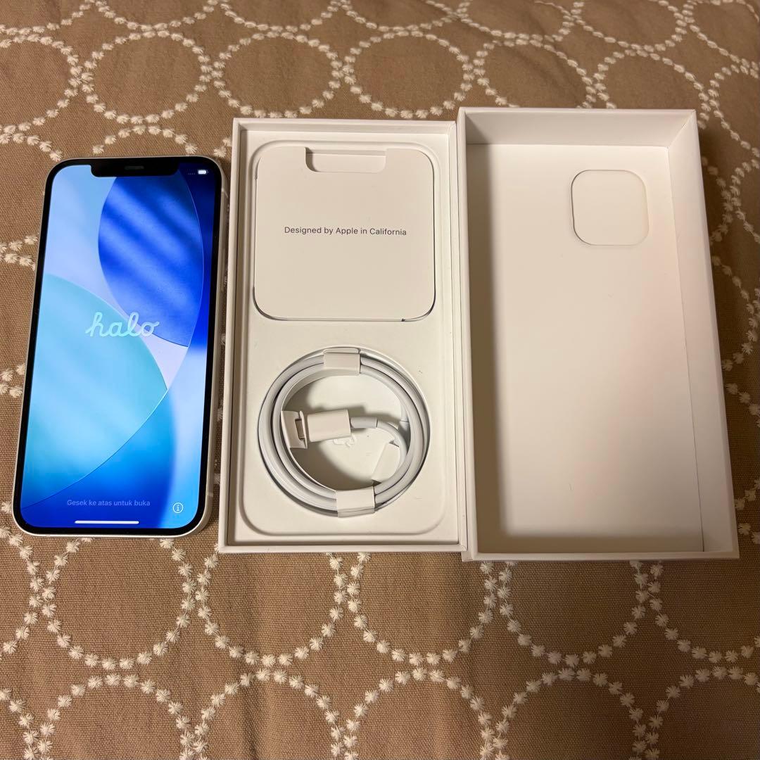 【美品】 Apple iPhone 12 256GB 本体 ホワイトSIMフリー