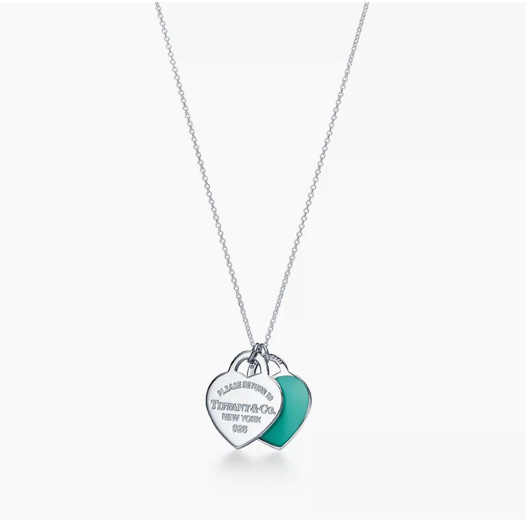Tiffany & Co. ブルーダブルハート ネックレス