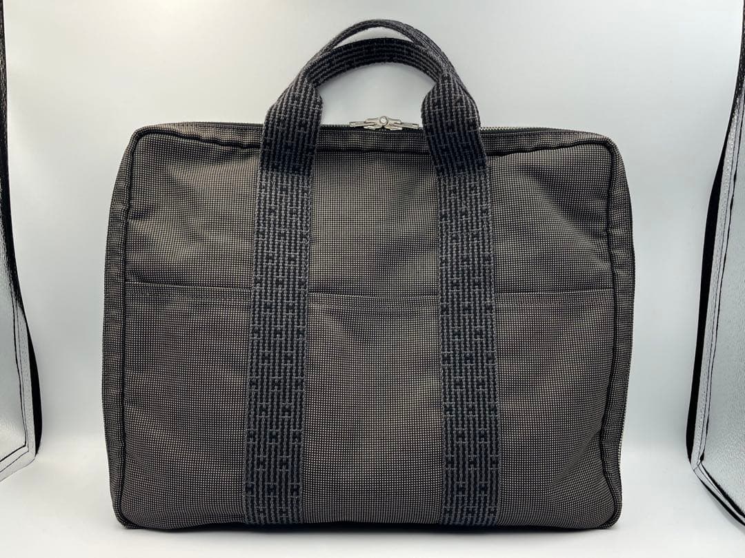 HERMES エルメス ビジネスバッグ 2way グレー エールライン