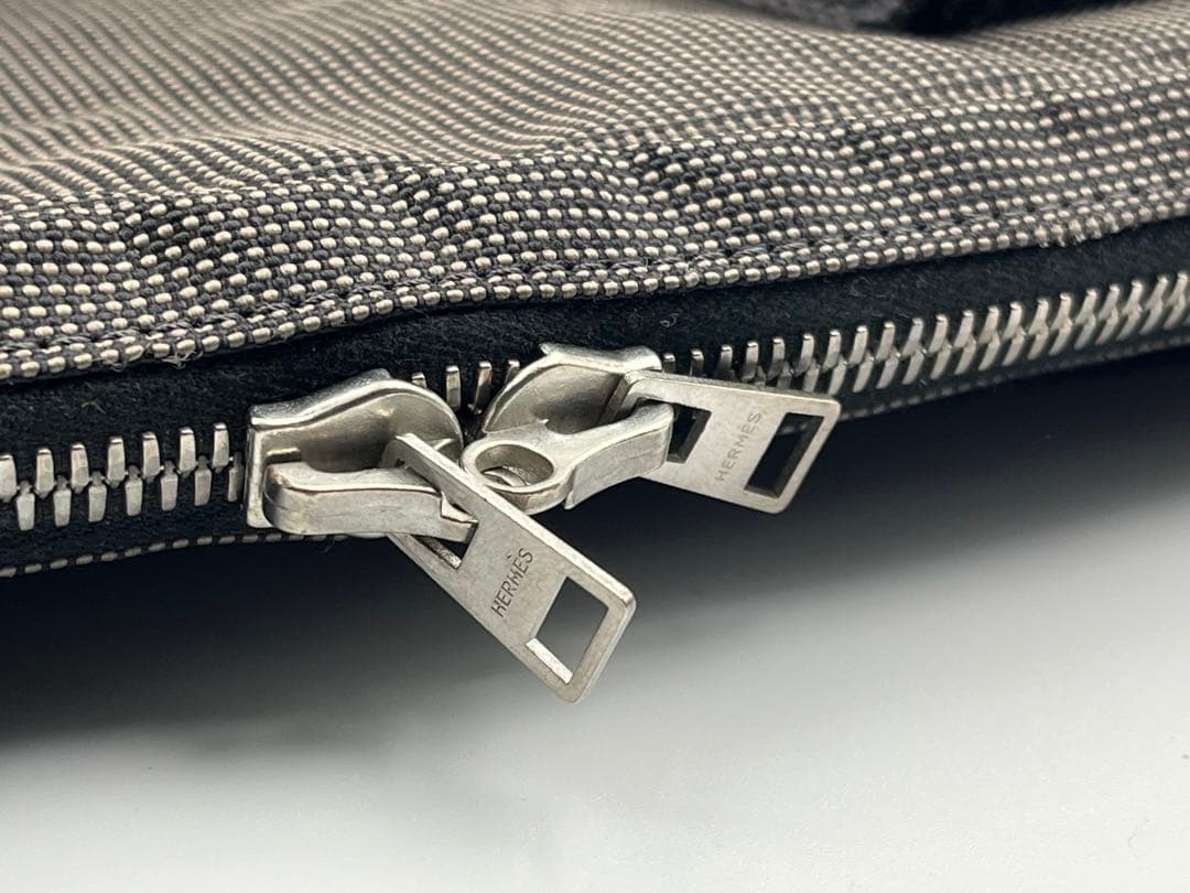 HERMES エルメス ビジネスバッグ 2way グレー エールライン