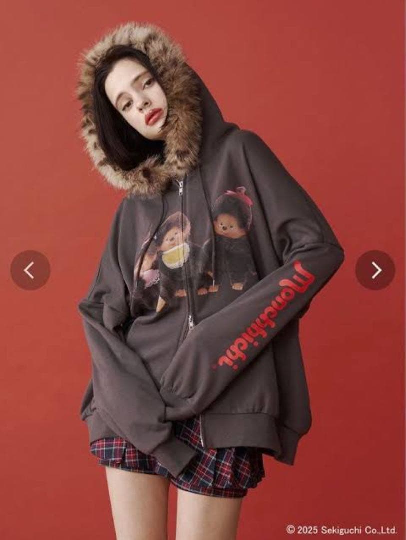 モンチッチ jouetie ファー付きパーカー