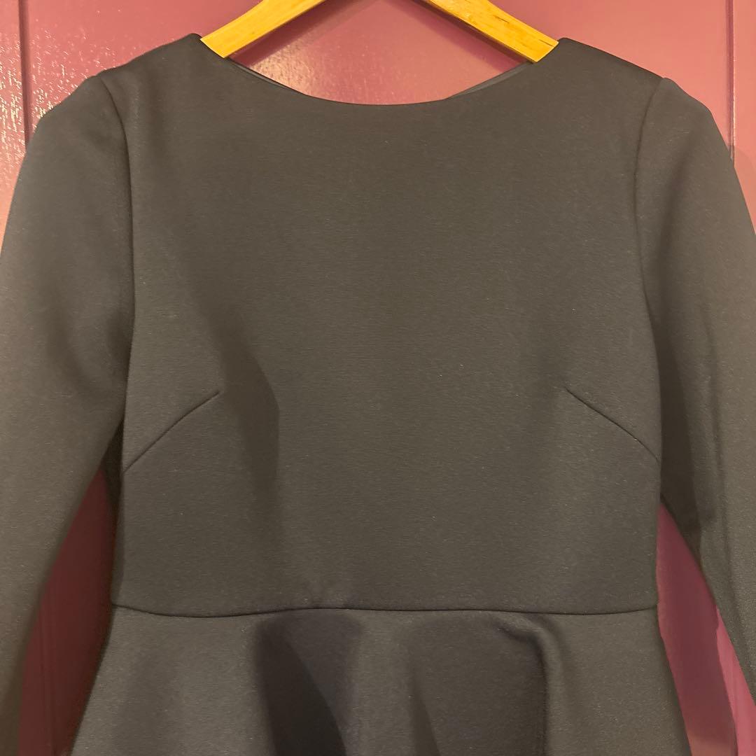 【美品 】濃紺 長袖ワンピース 卒業式入学式礼服 セレモニースーツ ママスーツ