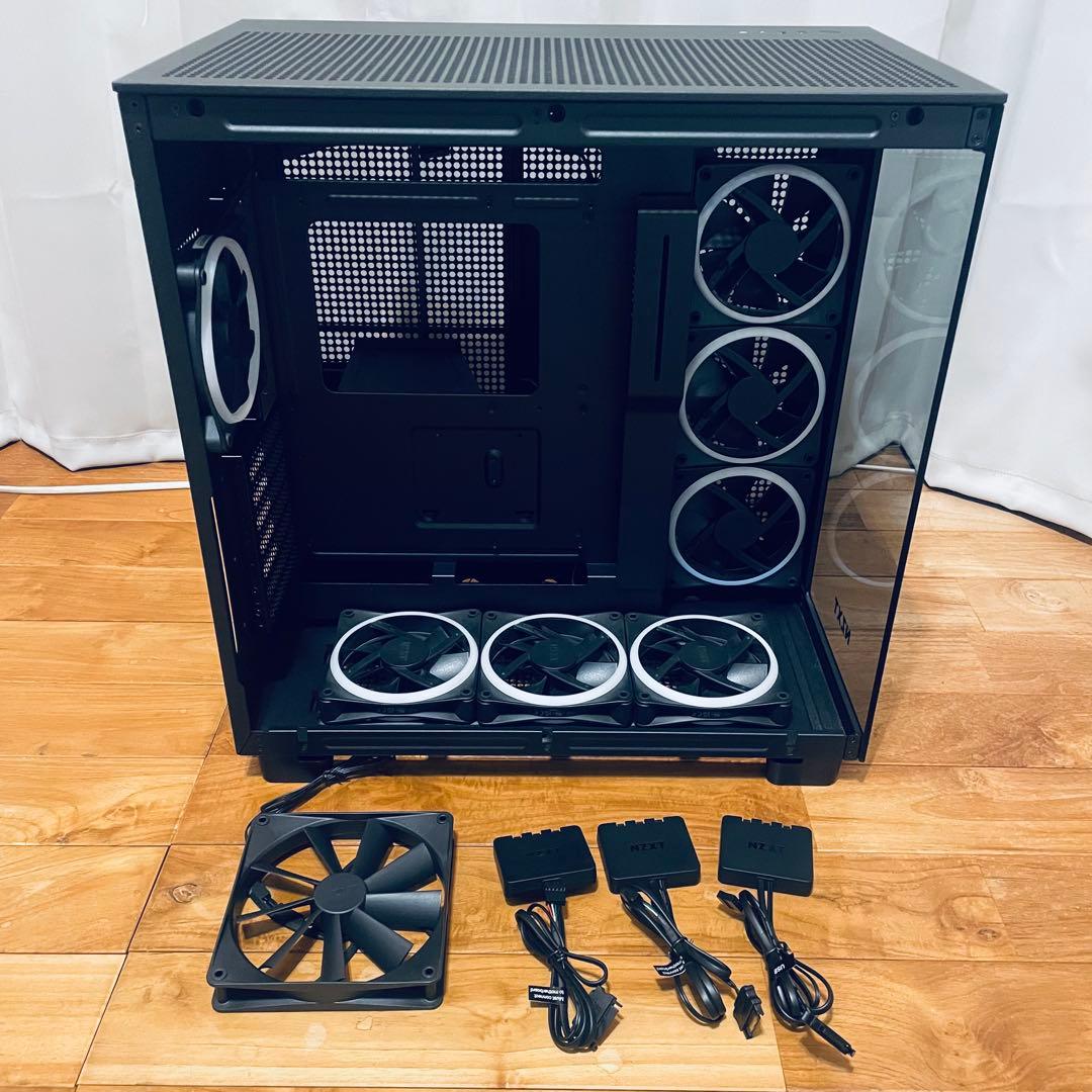 【値下げ中】NZXT H9 FLOW/RGBファン7個/コントローラー3個