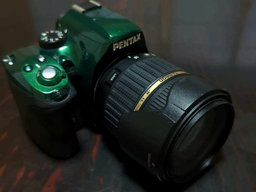 PENTAX k-50メタルグリーン TAMRON18-200 f3.5-6.3