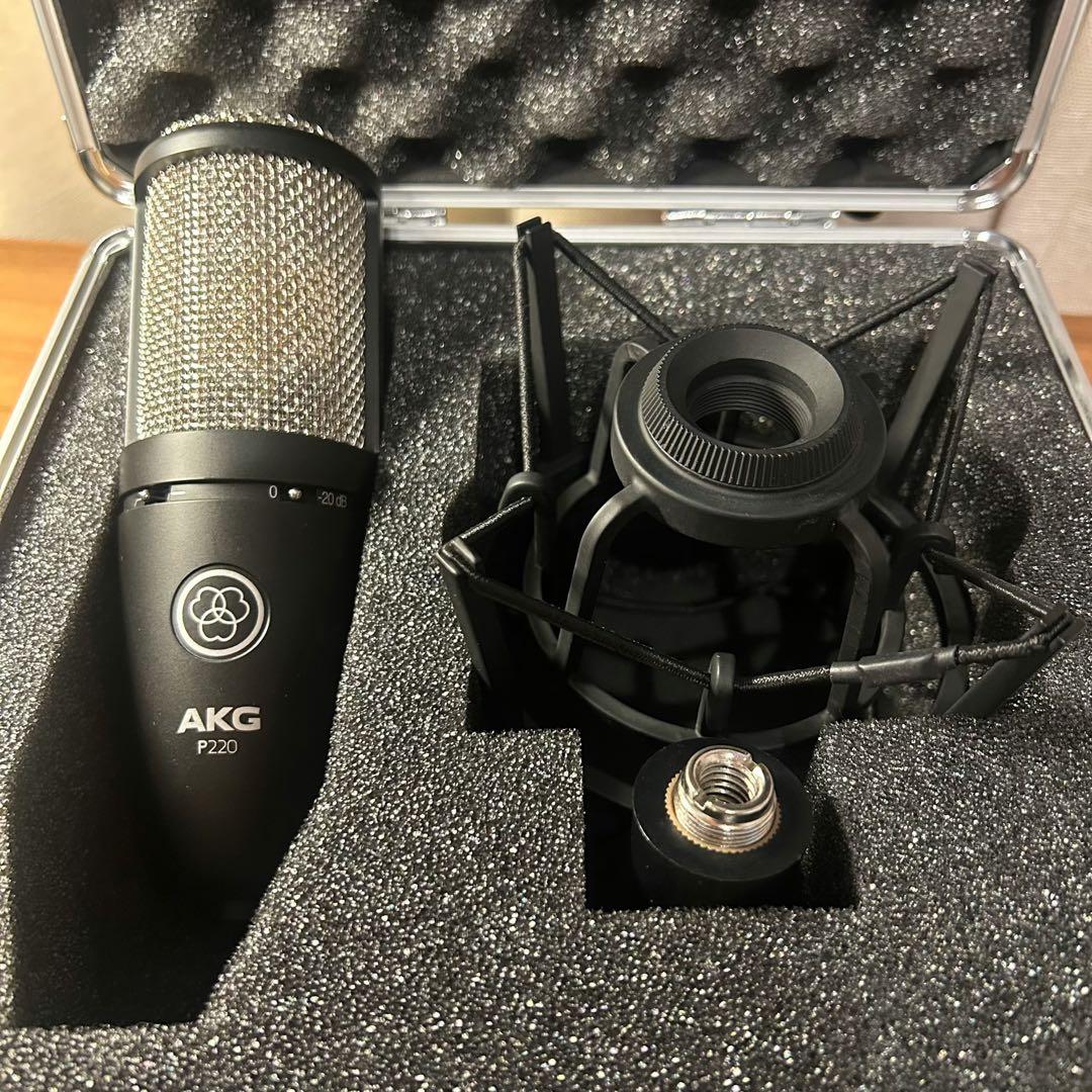 AKG P220 コンデンサーマイク アーカーゲー ショックマウント ケース付き