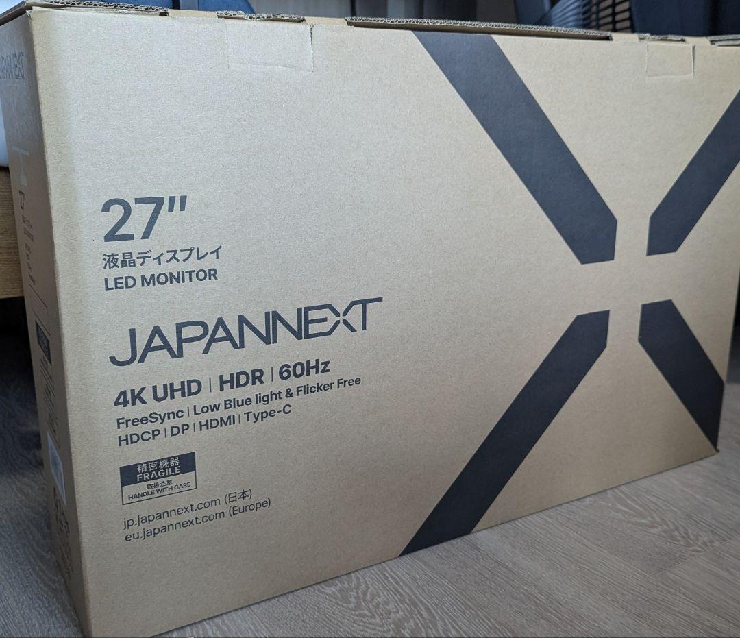 【新品未使用】JAPANNEXT 27インチ IPS 4K モニター