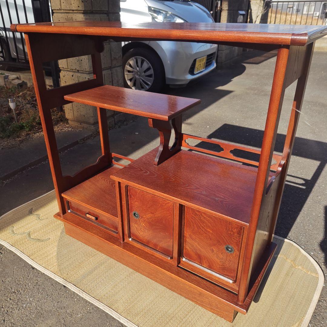 昭和レトロ　小型　高級飾り棚　茶棚 古民家　当時物　送料込