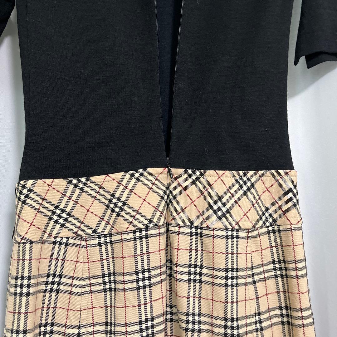 タートルネック チェック柄 ワンピース