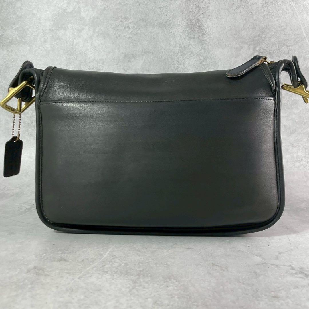 ✨美品✨オールドコーチ　ショルダーバッグ　2way レザー　ブラック　USA製